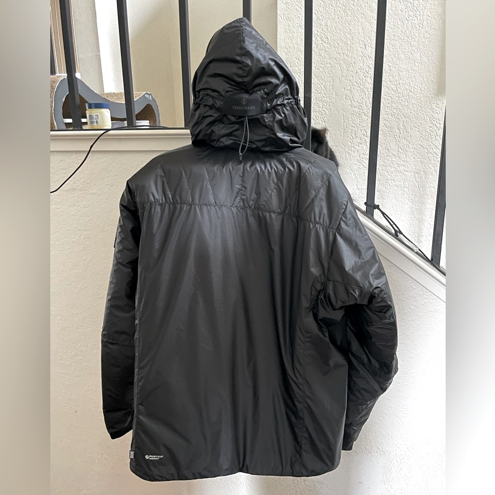 LIKE NEW THRUDARK MEN’S ZIP HOODED ENGAGE JACKET BLACK SIZE XXXL FITS LIKE XL - Picture 8 of 11